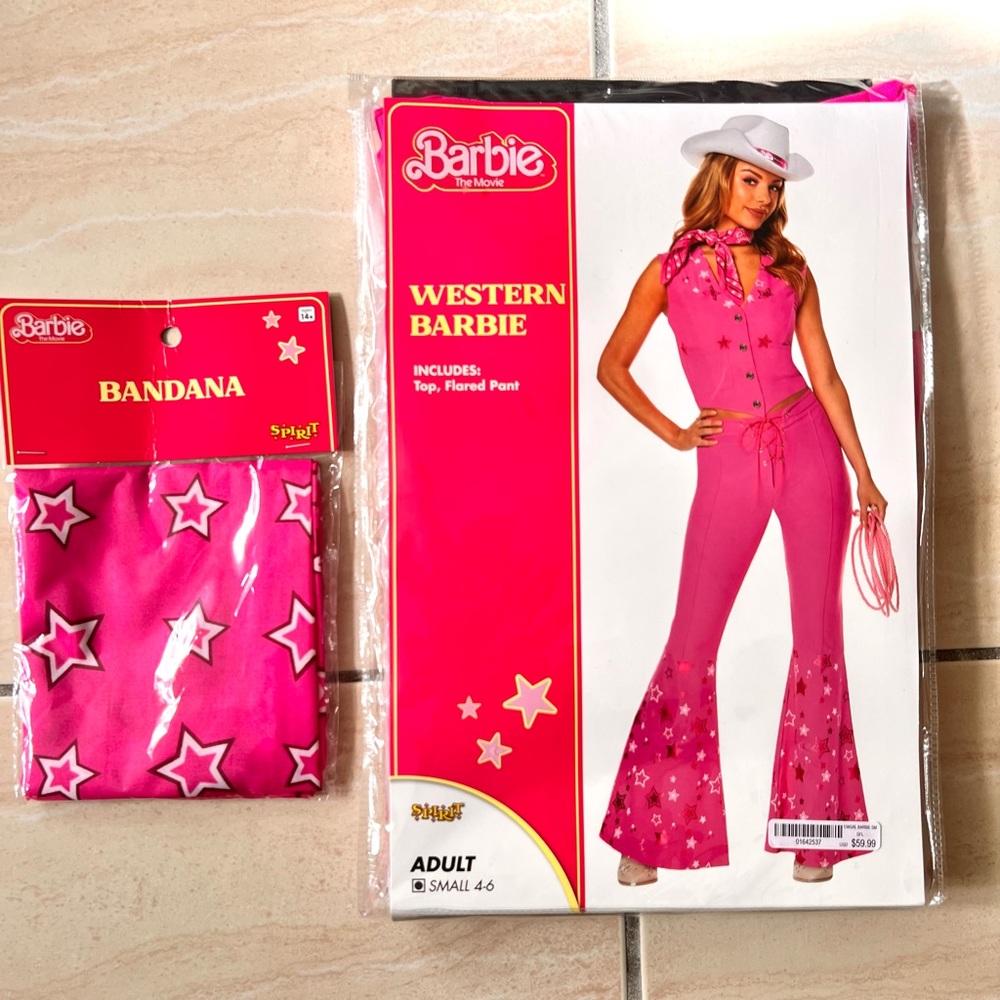 Spirit Barbie Western Costume Pink Cowboy Outfit